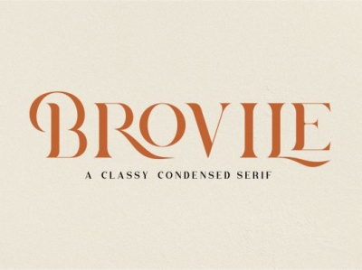 Brovile - A Classy Serif brand design logo typeface website font
