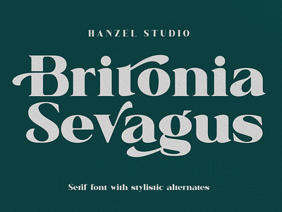 Britonia Sevagus Bold Serif Font brand branding design logo serif ui website font