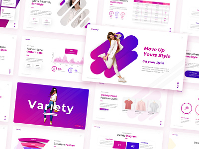 Variety – Fashion Presentation Template bold branding clothes creative design fashion fashion style powerpoint presentation design presentation template template design