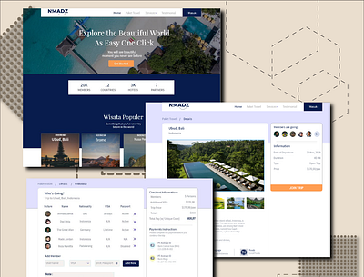 NOMADZ Web minimal travel typography ui ux web website