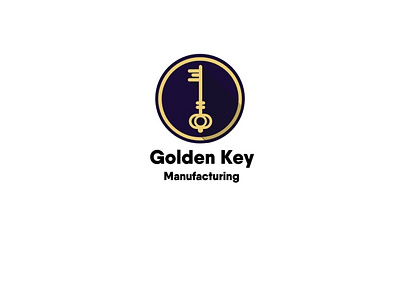 Golden Key Manufacture logo branding design logo minimal