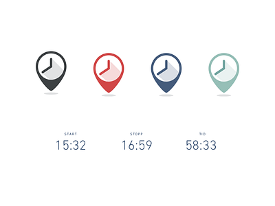 Icon app sketches app distance place time