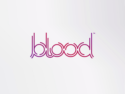 Blood blood custom logo typography veins