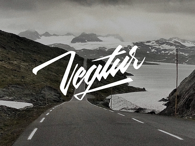 Vegtur V.2 custom logo script typography vegtur