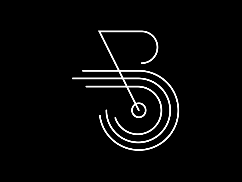 Logo build - concept exploration #1 animation bike intro logo