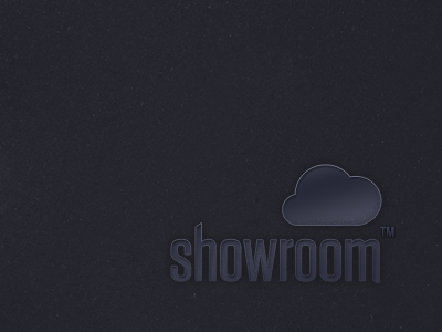 Showroom cloud dark icon logo room show typography view