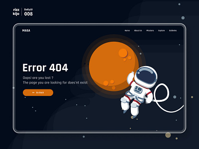 DailyUI 008 - 404 Page