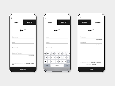 design challenge, sign up concept design mobile design nike product design sign up sign up form ui ui design