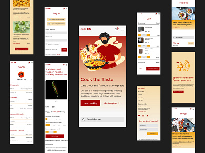 Jedus Bite - Website Mobile Version brand design branding design ecommerce gradient design landing page responsive design store user interface design web design webdesigner website