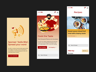 Jedis Bite - Mobile Website Design brand design branding ecommerce graphic design illustration store ui user experience user interface design web design webdesigner