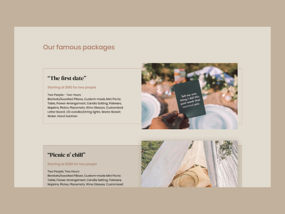 Luxury Picnic Packages - Picnic n' Chill graphic design landing page product design uiuxdesign user experience user interface design we web design webdesigner webflow