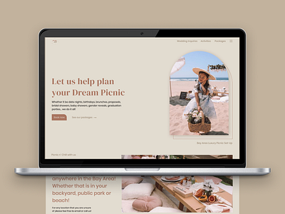 Nothing less of perfection - Picnic n' Chill brand design event planner host landing page luxury picnic organizer uiuxdesign user experience user interface user interface design web design webdesigner webflow website