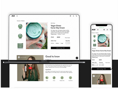 Skincare E-commerce Website - Jild Wellness brand design design ecommerce graphic design landing page landingpage productwebpage redesign responsivedesign skincare ui uiux user user experience user interface design web design webdesigner webflow website