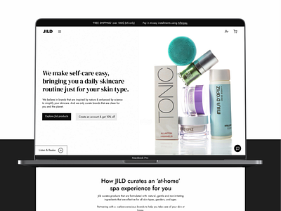 Philosophy of simplicity and transparency - Skincare e-commerce