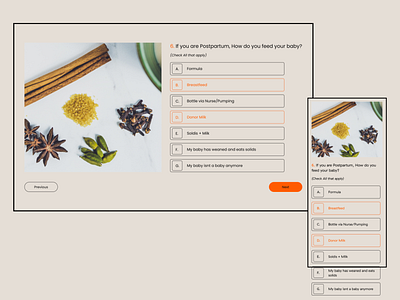 Quiz __ M.O.O. - Breastfeeding & Hormonal Support brand design breastfeeding design ecommerce hierarchy hormonal support information infrastructure landing page moo product recommendation quiz ui user experience user intefrace user interface design user journey web design webdesigner website