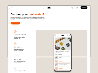 Discover Quiz __ M.O.O. - Breastfeeding & Hormonal Support brand design design drugs ecommerce fomola milk graphic design hormonal support landing page ui user design user experience user interface design user journey visual design web design webdesigner website