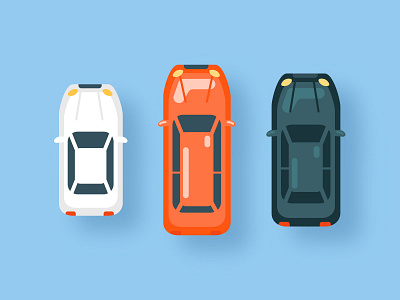 Cars 2d illustration vector