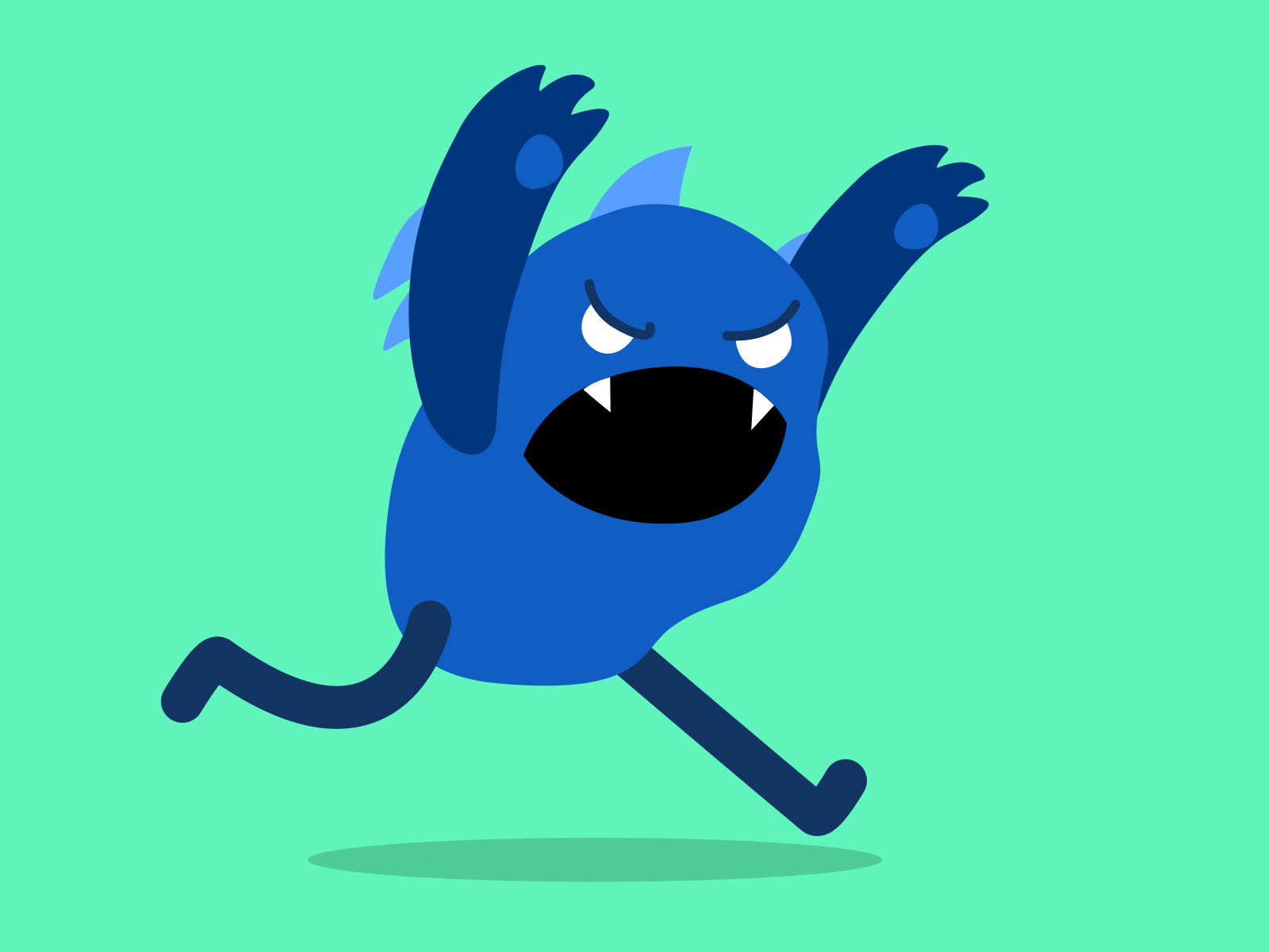 Running 2d aftereffects character illustration