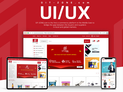 UI/UX E-Commerce GIT-ZONE.com website aftereffects animation app branding graphic design illustration photoshop ui ux web xd design