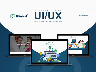 UI/UX Landing Page& form with animate For kliniekat.com animation application branding medical ui ux ux ui web design webdesign website website design