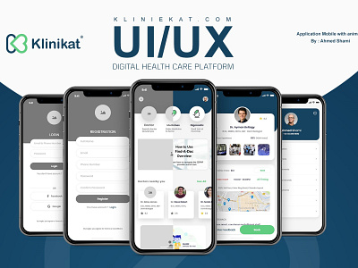UI/UX Medical Application with Animate For kliniekat animation app branding design graphic illustration ui ux xd design