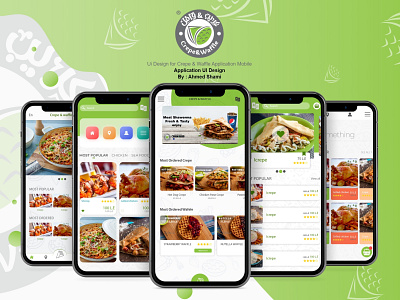 Ui Design for Crepe & Waffle Res. Application Mobile