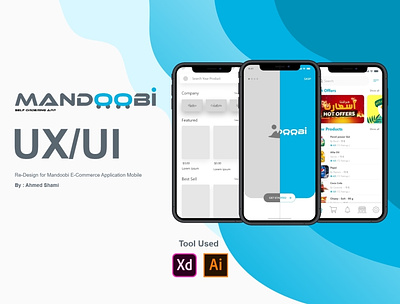 Ui/UX E-Commerce Mandoobi Application Mobile app application branding design illustration ui ux xd design