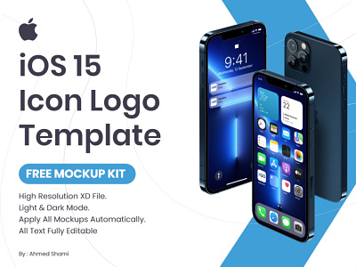 Free iOS 15 Icon Template Mockup Free Kit