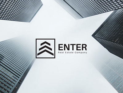 Enter Real Estate Company Logo Concept branding branding design corporate design design illustration logo logo design minimal minimal design vector