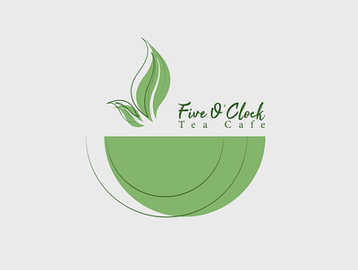 Logo Design for "Five O'Clock Tea Cafe" branding branding design corporate design design illustration logo logo design minimal minimal design vector