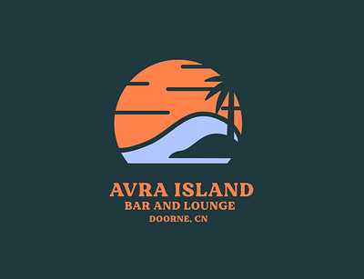 "Avra Island Bar and Lounge" Logo Design branding branding design corporate design design illustration logo logo design minimal minimal design vector