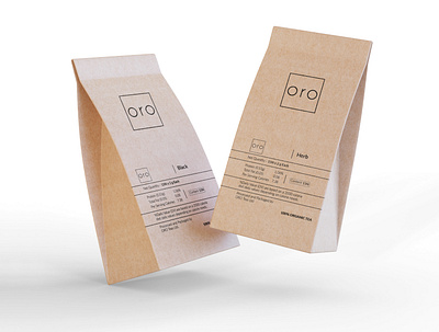 Packaging Design for "Oro" 100% Organic Tea branding branding design design logo logo design minimal minimal design packagedesign packaging tea packaging