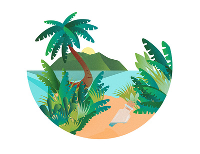 Illustration for "The Island Brewing Co." branding branding design corporate design illustraion illustration art logo logo design minimal packaging design vector