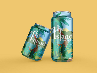 Beer Can packaging Design for "The Island Brewing Co."