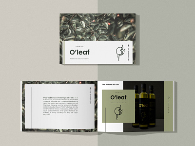 Visual Guideline of "o'leaf Extra Virgin Olive Oil" branding branding design corporate business card design logo logo design minimal minimal design typography vector