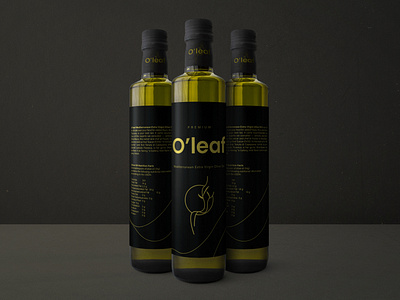 Packaging Design for "o'leaf Extra Virgin Olive Oil"