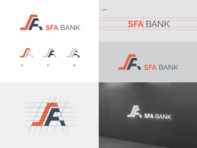 Logo Design for "SFA BANK" bank bank logo banking banking app branding branding design corporate design design illustration logo logo design minimal minimal design vector