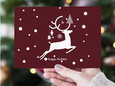 "Happy Holiday" card design