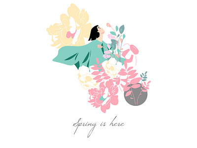 Spring is here illustration branding branding design corporate business card design flyer design illustraion illustration illustration art illustrations illustrator minimal minimal design spring vector