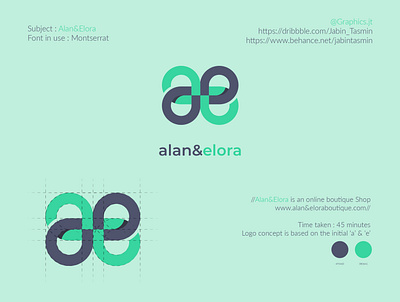 Alan&Elora Boutique shop Logo Design branding branding design business card corporate design design flyer design illustration logo design minimal minimal design vector