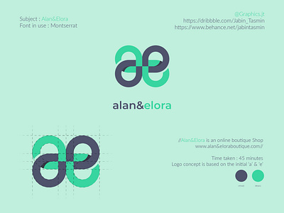 Alan&Elora Boutique shop Logo Design