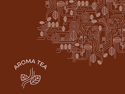 "Aroma Tea" Packaging Design branding branding design corporate design design illustration logo logo design minimal minimal design tea packaging