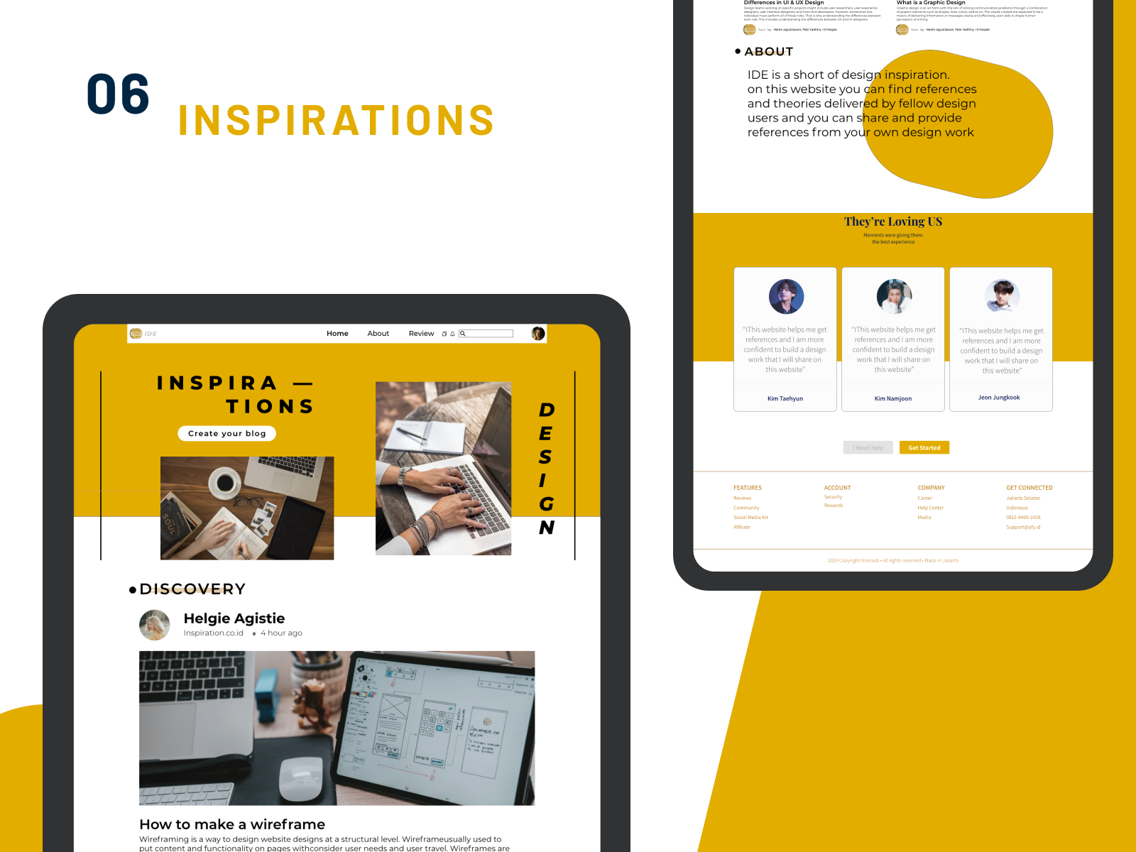 Inspiration Blogsite by Anggie Febi Yaditha on Dribbble