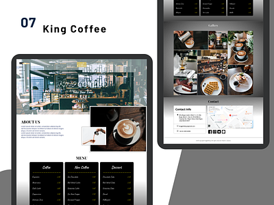 King Coffee Website coffee coffee shop coffeeshop dailyui design ui ui ux ui design uidesign uiux visual design web web design webdesign