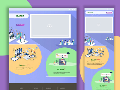 HOME PAGE - QUASR design flat illustration minimal vector web webdesign website design