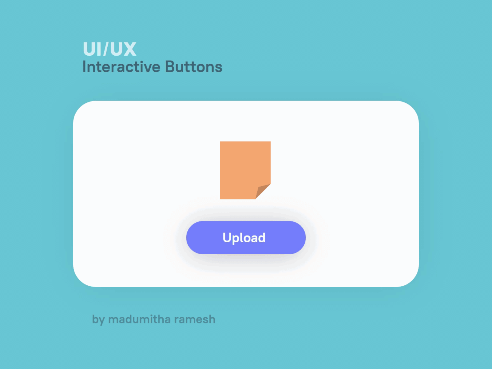 Animated Upload button - UI design animation design flat illustration minimal powerpoint ui uiux