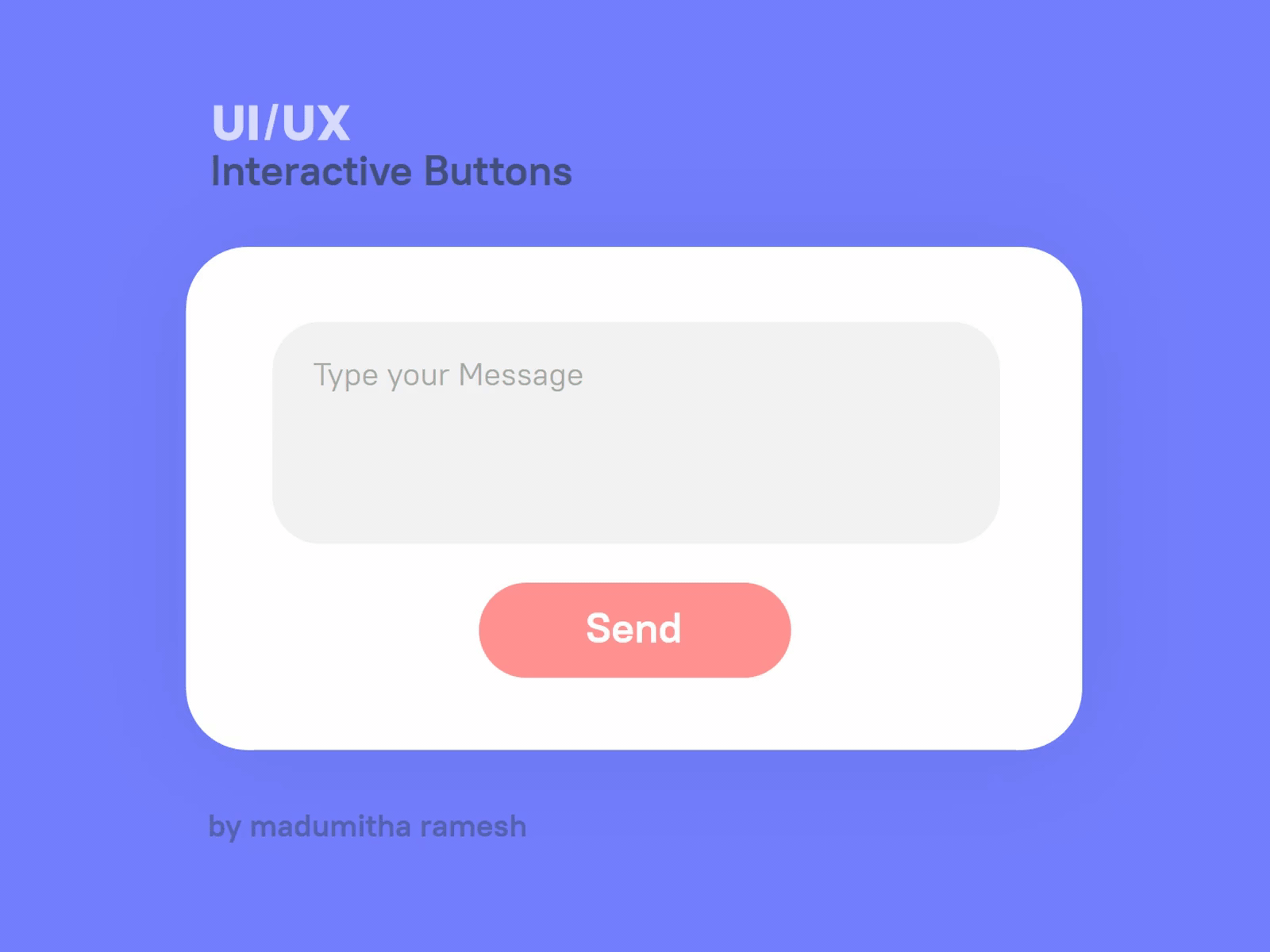 Animated Send button - UI design