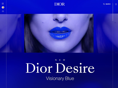 DIOR Desire - Visionary Blue Concept animated black blue blues dior ecommerce natalie portman video web webdesign white