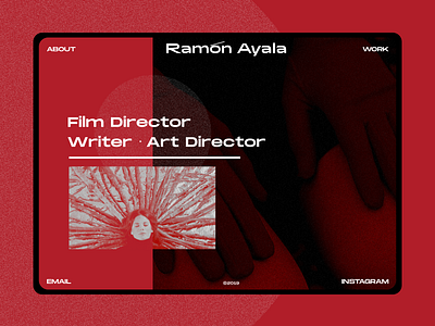Ramón Ayala blue branding duotone editorial fashion design film logo new red sexy ui uiux ux webdesign