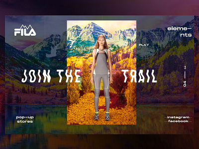 FILA Explore Campaign - Concept Design blue concept duotone editorial fashion fashion design film firstshot landing landing page landingpage typography uiux ux uxui web webdesign website design